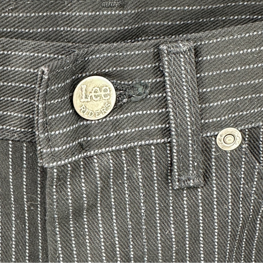 Women’s Vintage‎ Lee 29x32 Black Pinstripe Jeans NWOT - Picture 3 of 8